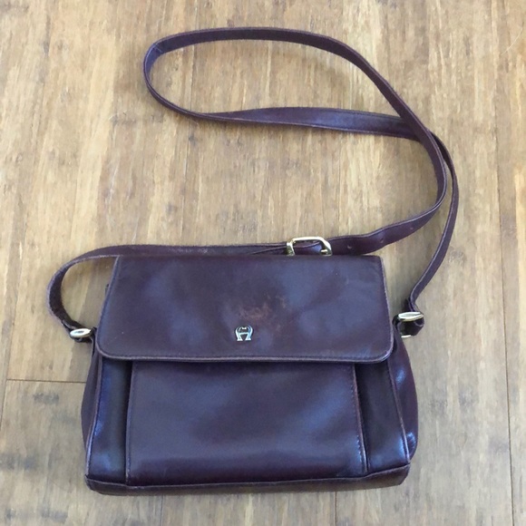 Etienne Aigner Burgundy Crossbody Purse - Picture 1 of 5